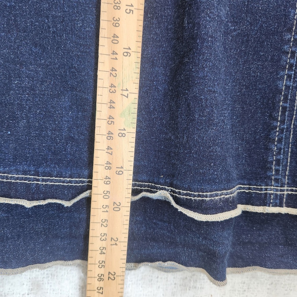 Vintage Y2K Denim Skirt‎ Ruffle Hem Stretch Cello Jeans Womens Juniors - Picture 5 of 7